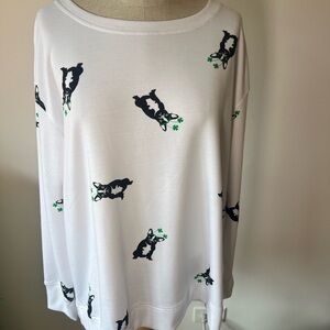 Size L French Bulldog Boston Terrier with Shamrocks by Jane and Delancey